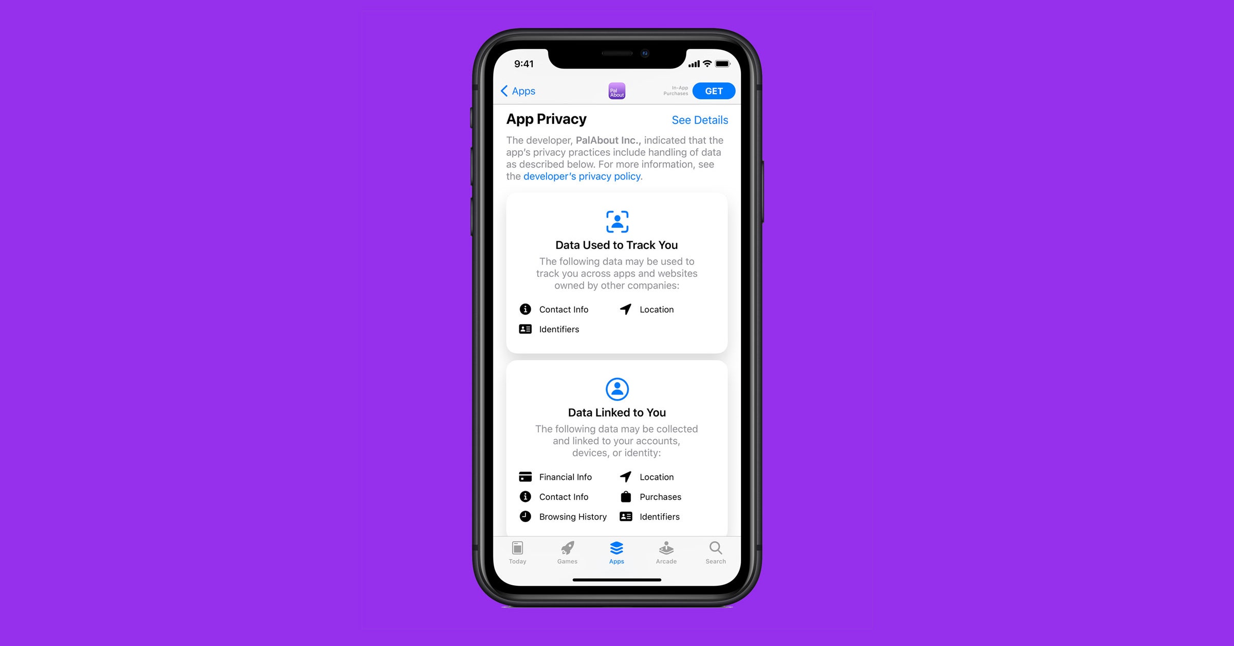 WIRED: Apple iOS 14 App Privacy Screenshot